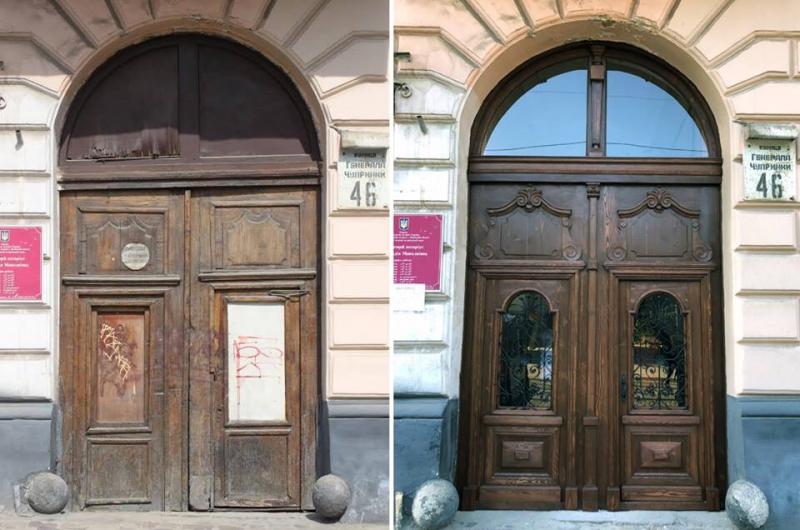 робота Ростислава Малецького - брама в будинку на вул. Чупринки, 46