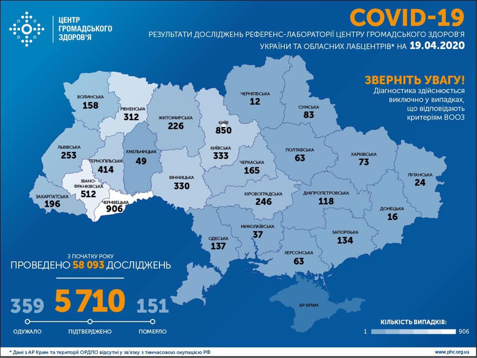 Фото 3: На&nbsp;ранок 20 квітня у&nbsp;Львові та&nbsp;на&nbsp;Львівщині 253 випадки інфікування коронавірусом