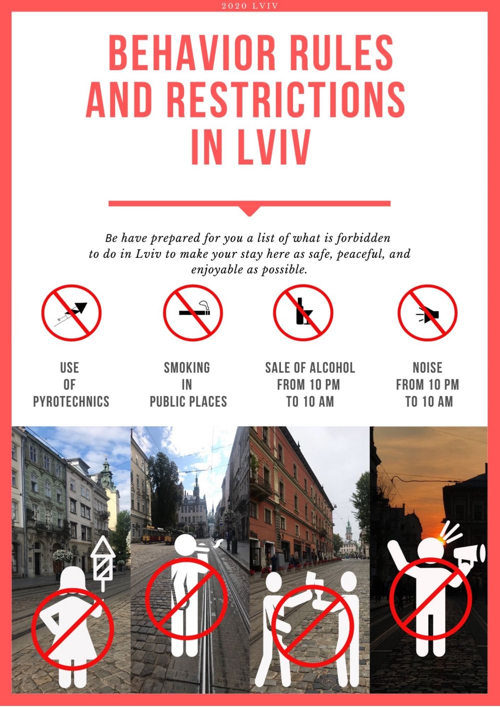 Фото 1: Мерія Львова наголошує: використання й продаж піротехніки заборонено!