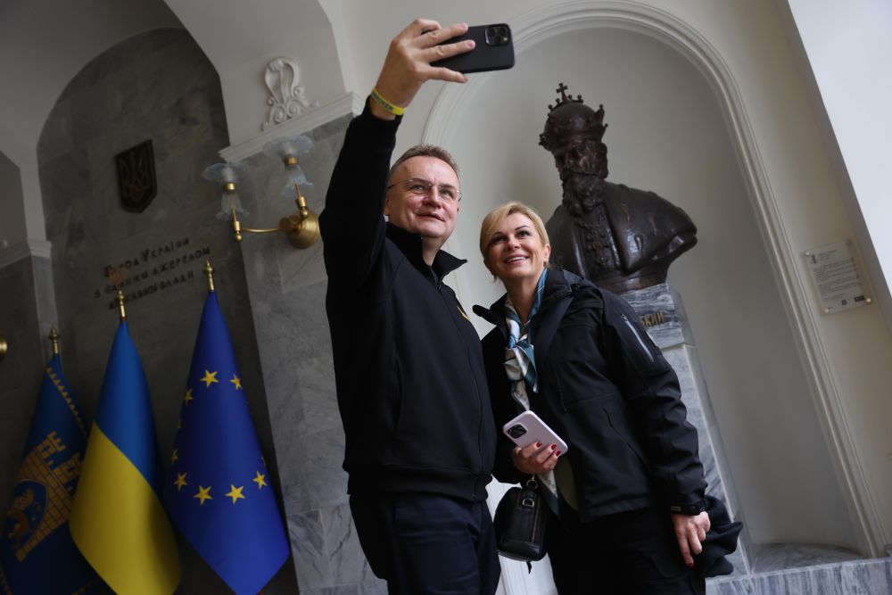 Фото 2: Мер Львова зустрівся з президентом Хорватії Коліндою Грабар-Китарович