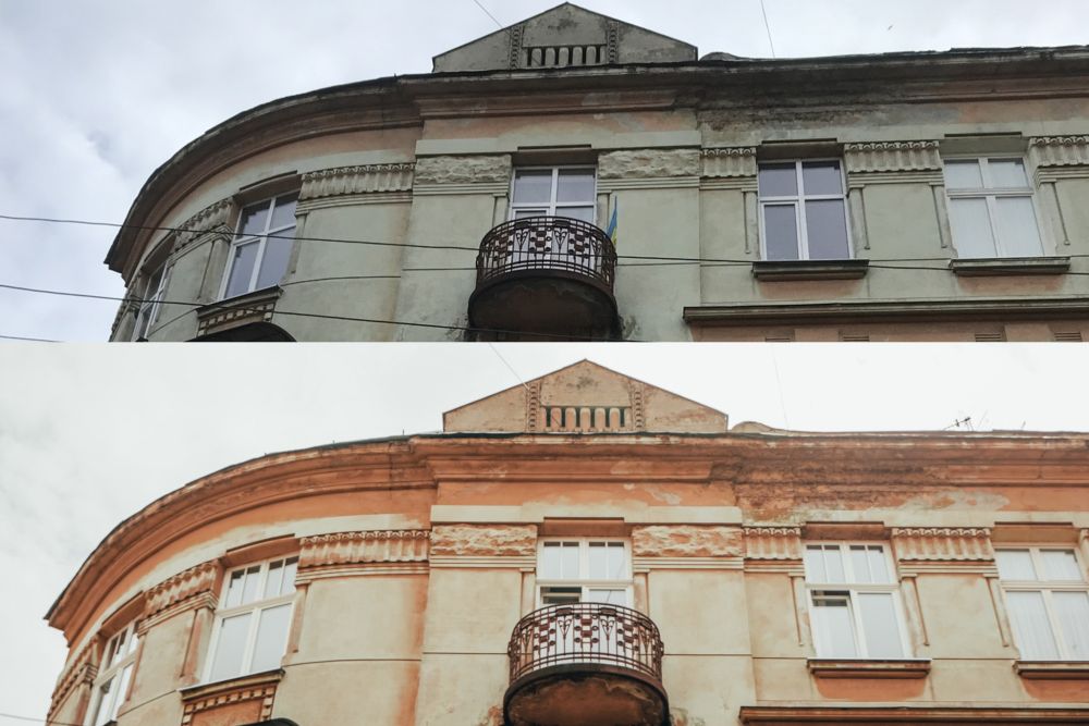 Фото 1: В історичному будинку Львова пластикові три вікна та балконний блок замінили на дерев&rsquo;яні