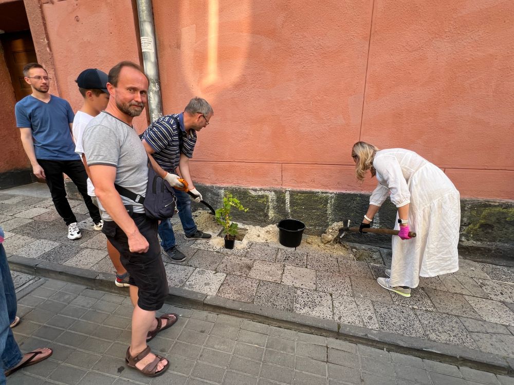 Фото 4: У львівській бібліотеці обмінювались рослинами та висадили виноград в межах Майстерні міста