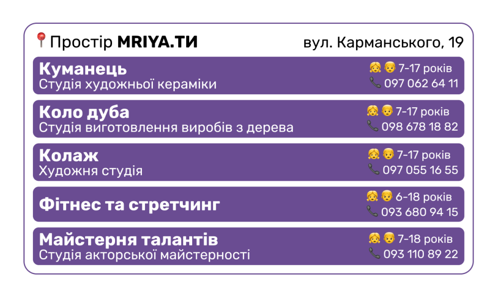 Фото 5: Дитячі клуби Львова оголосили набір дітей у гуртки на новий навчальний рік