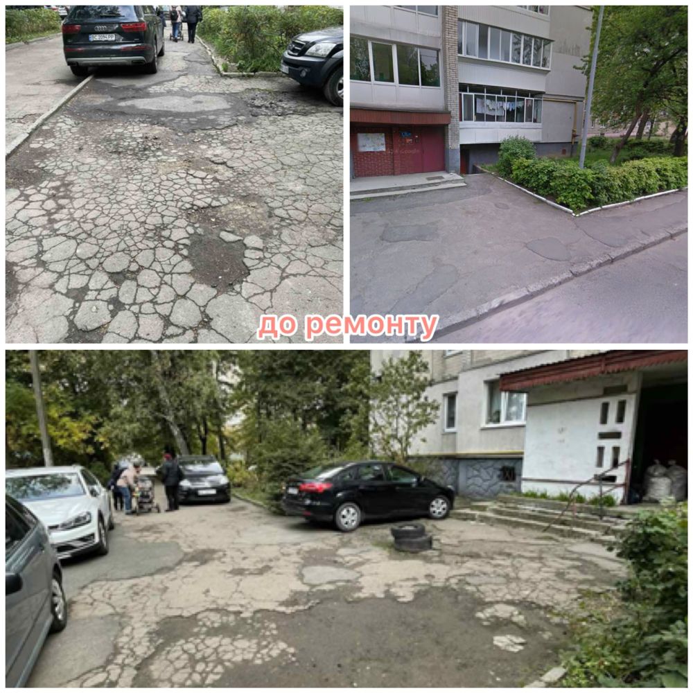 Фото 1: На вул. Тролейбусній облаштували доступність прибудинкової території біля будинку, де проживає дитина на кріслі колісному