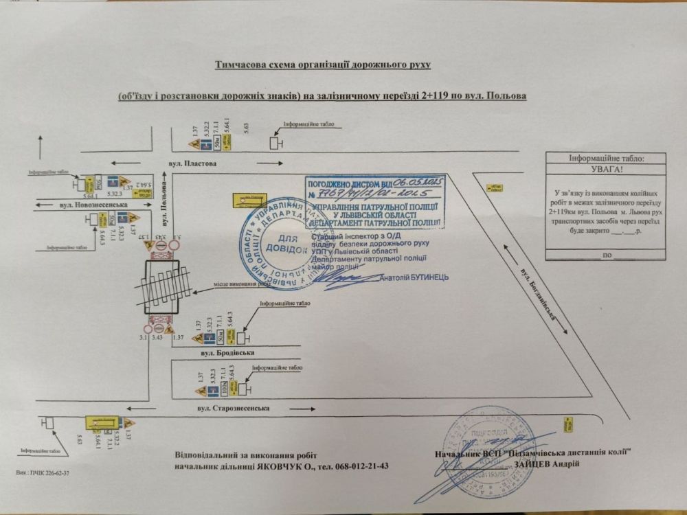 Фото 1: Сьогодні ввечері на добу перекриють рух транспорту через залізничний переїзд на вул. Польовій