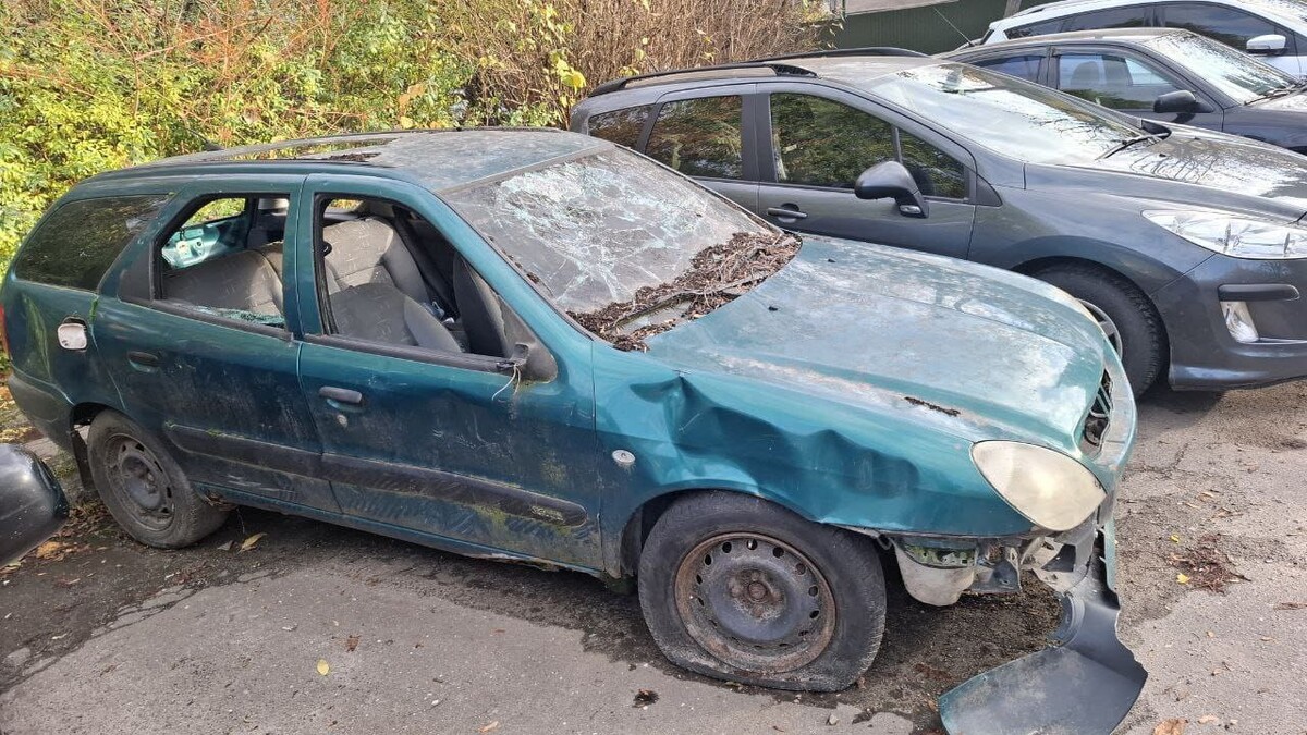 покинуте занедбане авто на вул. Труша, 3