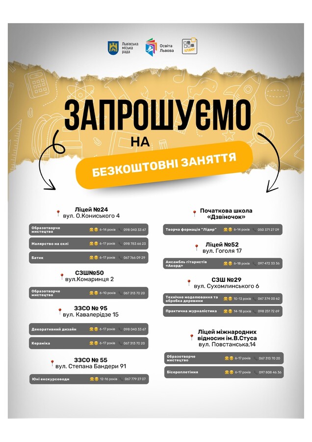 Фото 3: Заклади позашкілля Львова запрошують дітей на безкоштовні гуртки