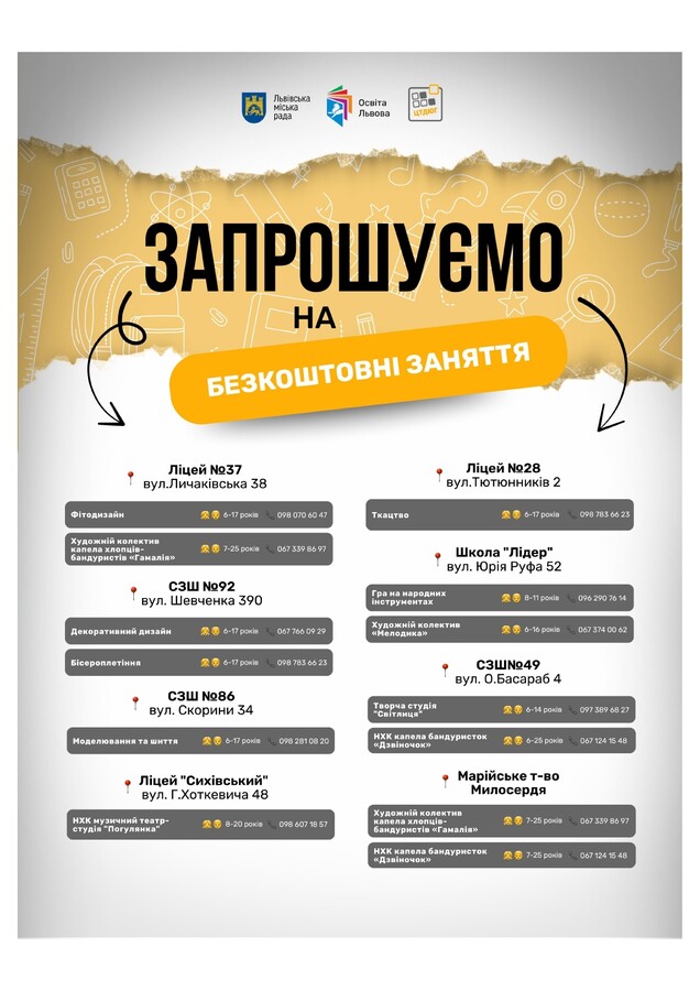 Фото 4: Заклади позашкілля Львова запрошують дітей на безкоштовні гуртки