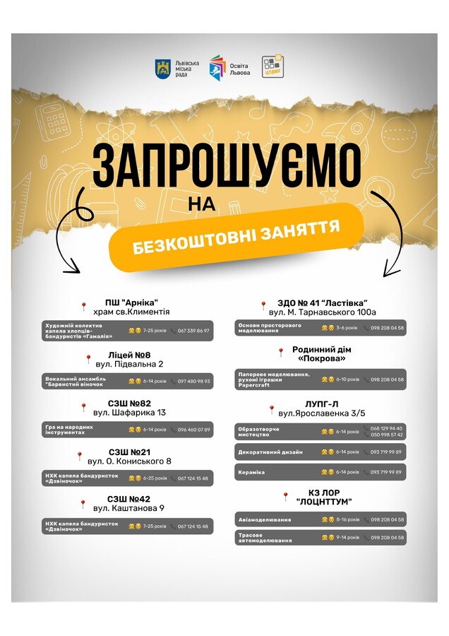 Фото 5: Заклади позашкілля Львова запрошують дітей на безкоштовні гуртки