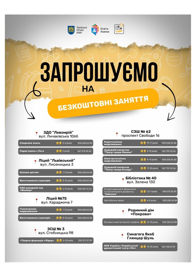 Фото 6: Заклади позашкілля Львова запрошують дітей на безкоштовні гуртки