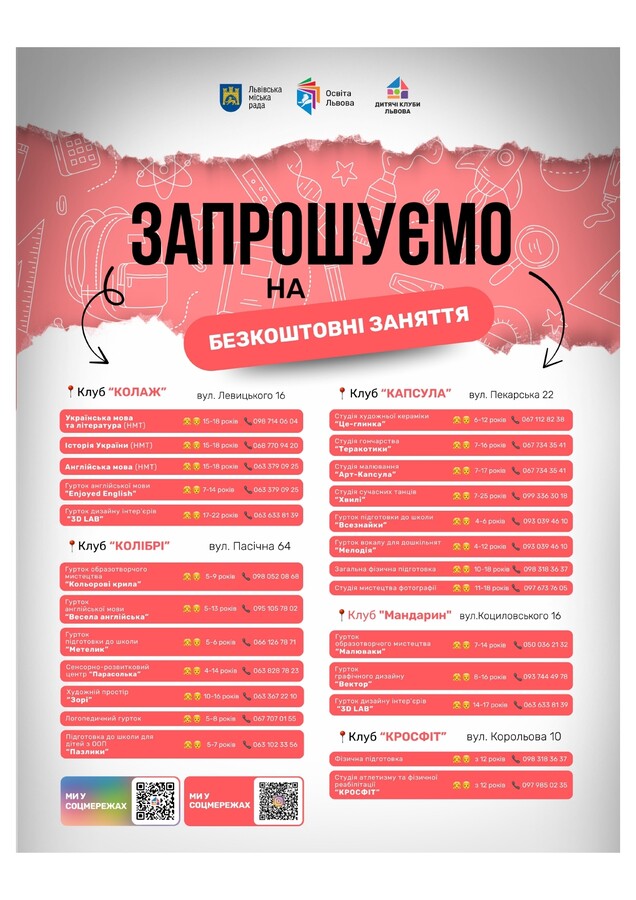 Фото 18: Заклади позашкілля Львова запрошують дітей на безкоштовні гуртки