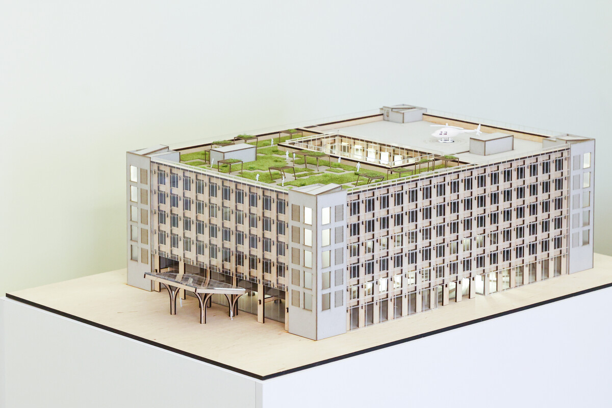 Model of the new surgical hospital - part of the UNBROKEN Rehabilitation Ecosystem