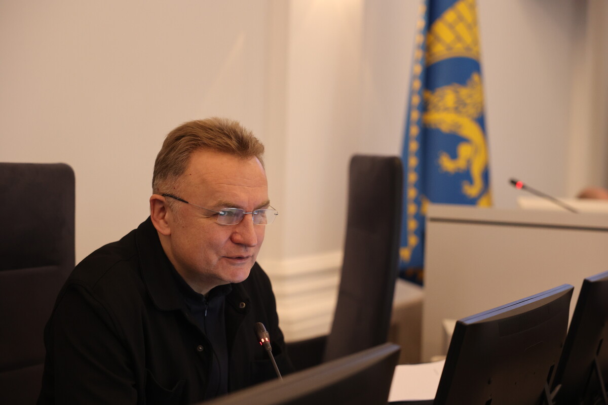 Мер Львова Андрій Садовий під час засідання сесії Львівської міської ради