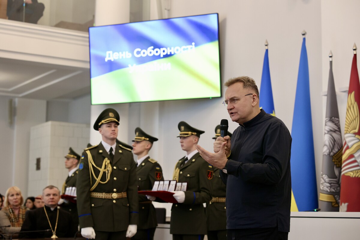 Міський голова Андрій Садовий у великій сесійній залі