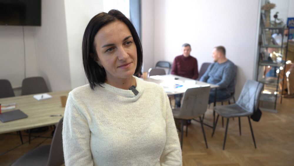 Ірина Дадак у Центрі підтримки підприємництва, де відбувалося бізнес-навчання