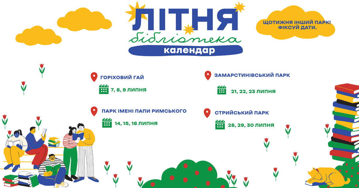 Фото 2: Книги, шезлонги та фрізбі: у львівські парки повертається проєкт «Літня бібліотека»