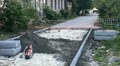 На Окуневського розпочали ремонт тротуару, який не оновлювали з часу забудови району