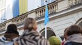 У День спротиву окупації Криму в центрі Львова підняли кримськотатарський прапор (відео)