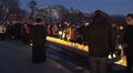 У Львові в пам’ять про Небесну Сотню у небо запустили світлові промені