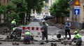 На вул. Грецькій перемощують бруковане покриття дороги