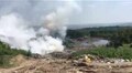 Гасіння пожежі окремих осередків горіння сміття на сміттєзвалищі в Грибовичах