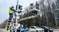 На перетині Стрийська – Сахарова відновлюють світлофор, пошкоджений внаслідок ДТП