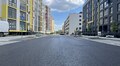 Вулиця Залізнична вже з верхнім шаром асфальту від квазікільця на вул. Шевченка до вул. Ясної