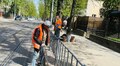 Цьогоріч пішохідне огородження у Львові фарбують у сірий колір: у всіх районах міста триває весняне прибирання