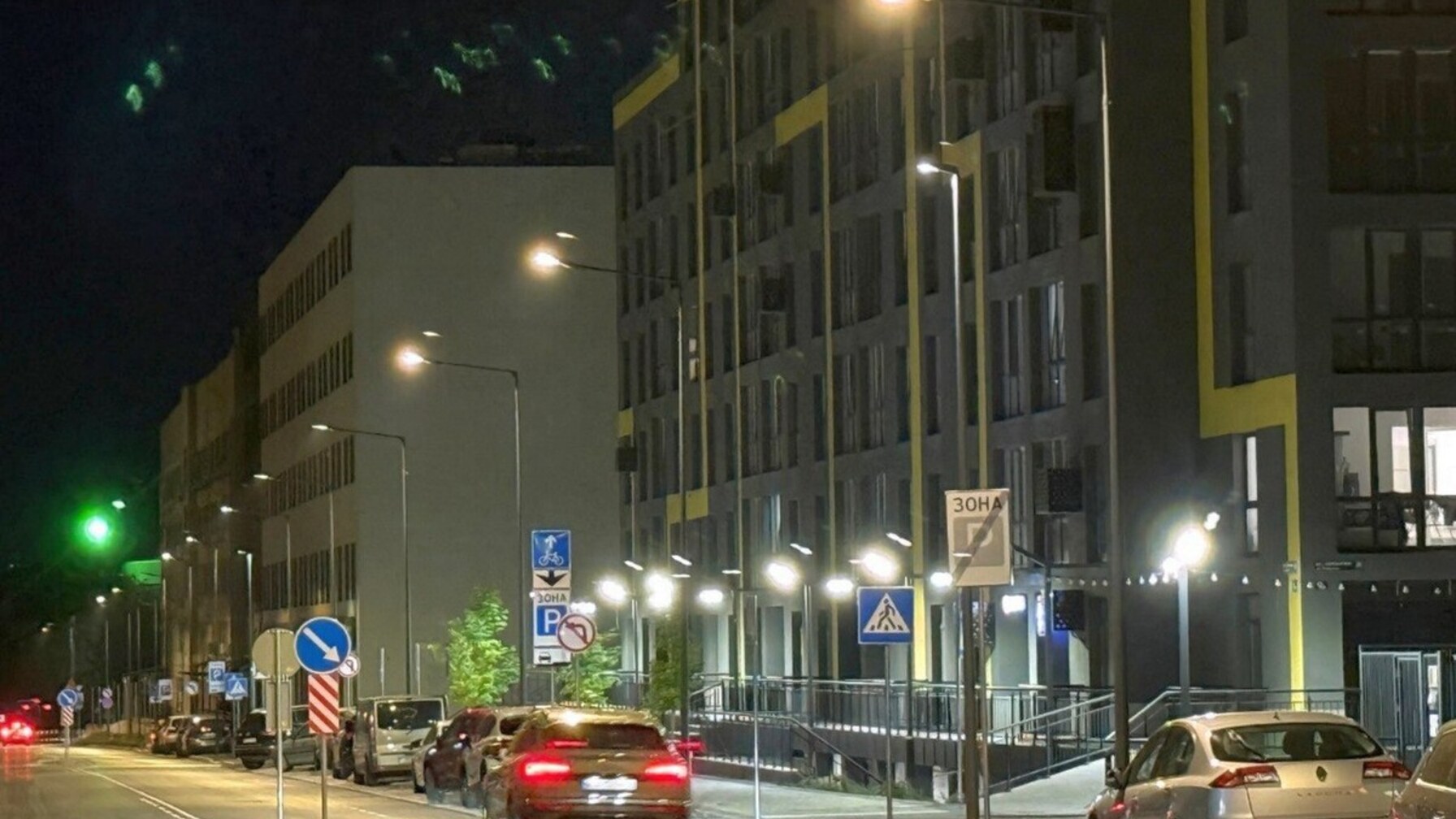 На вулиці Залізничній встановили 25 енергоощадних LED-світильників після реконструкції
