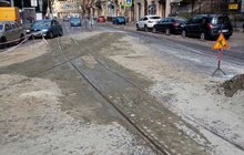 Фото 1: Завершено заміну трамвайного пересічення на площі Івана Франка та прокладено 26 метрів колії
