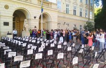 Фото 8: На пл. Ринок відбулась мистецька акція на підтримку Олега Сенцова та політв’язнів Кремля