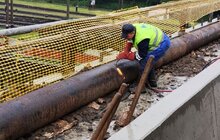 Фото 9: Львівводоканал замінив аварійний водопровід, який проходив по мосту на вул. Городоцька-Сяйво