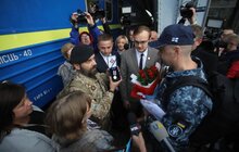 Фото 1: У Львові зустріли матроса Військово-морських сил України Андрія Оприска, якого незаконно утримували в Росії