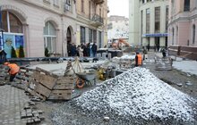 Фото 2: У Львові стане більше пішохідних вулиць: у Галицькому районі триває ремонт вул. Руданського