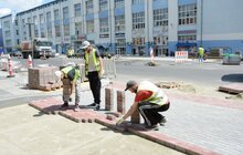 Фото 20: Ремонт вул. Б. Хмельницького: на ділянці від вул. Липинського до вул. Кукурудзяної вже нанесено два шари асфальту