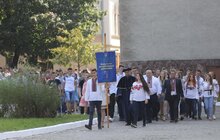 Фото 1: У Львівському національному університеті ветеринарної медицини та біотехнологій імені С. З. Гжицького відбулася посвята в першокурсники