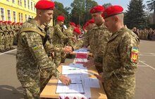 Фото 5: Сьогодні на плацу Національної академії сухопутних військ імені гетьмана Петра Сагайдачного Військову присягу на вірність українському народові склали близько 500 першокурсників