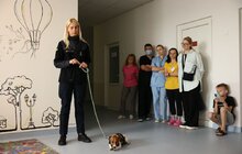 Фото 6: Найпопулярніший пес України відвідав юних пацієнтів у лікарні Св. Миколая у Львові