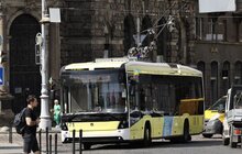 Фото 4: У Львові комунальний транспорт виїхав на маршрути з прапорцями