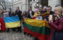 Фото 5: У Львові відбулась громадська акція «Вітаю Литву!»