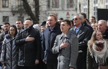 Фото 8: Сьогодні в центрі Львова урочисто заспівали Гімн України