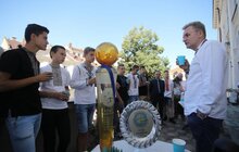 Фото 9: Мер Львова зустрівся з володарями Кубка світу з футболу «Hope for Mundial»