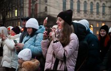 Фото 2: Оркестр рятувальників виступив біля головної ялинки Львова