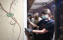 Фото 2: На стінах храму св. Іоана Золотоустого виявили розписи Юліана Крупського: реставратори розпочинають розкриття орнаментів (відео)