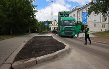 Фото 1: Вул. Винниченка асфальтують: на ділянці працює 10 одиниць спецтехніки, відкриють у найближчі дні