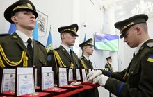 Фото 1: У Львові 18 Героїв Небесної Сотні посмертно нагородили «Почесним знаком Святого Юрія» (відео/фото)