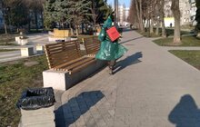 Фото 95: Комунальні служби дезінфікують місто: миють вулиці, тротуари, зупинки транспорту, сходові клітки будинків