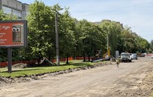 Фото 2: Реконструкція вул. Мазепи: демонтовують старе покриття і контактну мережу