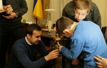 Фото 2: Пластуни передали місту Вифлеємський вогонь миру