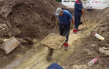 Фото 1: На вул. Медової Печери прокладають теплову мережу, протяжністю майже 400 м